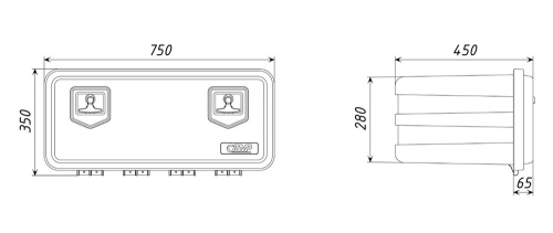 Ящик инструментальный FLYBOX 750 (350х750х450) (Татполимер)