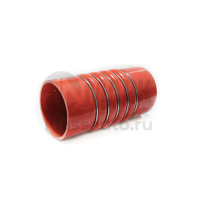 Патрубок интеркуллера A0020946382 (красный) (D=100mm/L=205mm/ 5колец) КамАЗ 5490/Axor (LEMA)