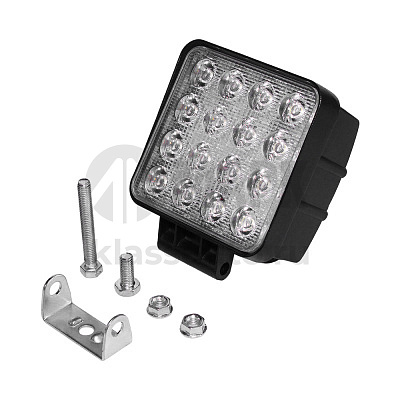 Фара противотуманная OFF-Road (Квадратная,16 диодов, направленный свет) 12/24V 48W (110х65х125) 