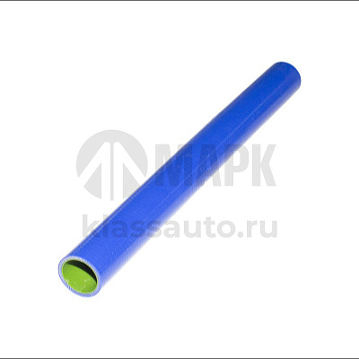 Патрубок радиатора верхний УРАЛ (силикон) синий  (Ф42x540) отводящий
