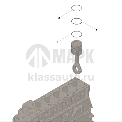 Кольца поршневые R1 (+0,5) на 1 цил. (4/6ВТ) DVMARK