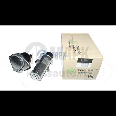 Электроразъём (розетка+вилка) 6+1полюсов (24V, МЕТАЛЛ) 611550+611540 (TrailerParts) 